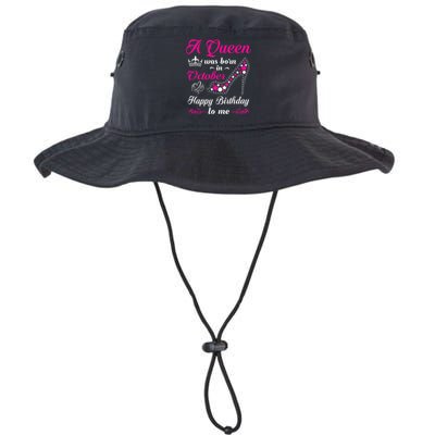 A Queen Was Born In October Birthday Gift For Women Legacy Cool Fit Booney Bucket Hat