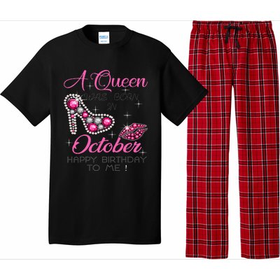 A Queen Was Born In October Happy Birthday To Me Pajama Set