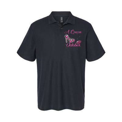 A Queen Was Born In October Happy Birthday To Me Softstyle Adult Sport Polo