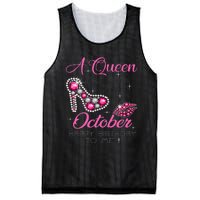 A Queen Was Born In October Happy Birthday To Me Mesh Reversible Basketball Jersey Tank