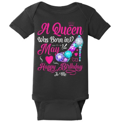 A Queen Was Born In May Birthday Costume Baby Bodysuit