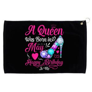 A Queen Was Born In May Birthday Costume Grommeted Golf Towel