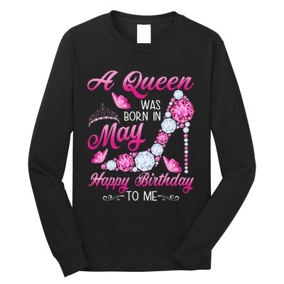 A Queen Was Born In May Birthday Costume For Wo Long Sleeve Shirt