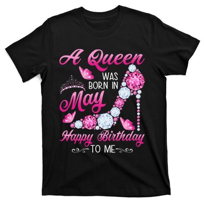 A Queen Was Born In May Birthday Costume For Wo T-Shirt