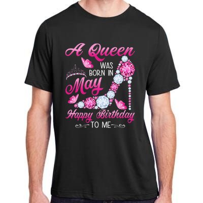 A Queen Was Born In May Birthday Costume For Wo Adult ChromaSoft Performance T-Shirt