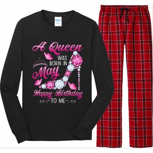 A Queen Was Born In May Birthday Costume For Wo Long Sleeve Pajama Set