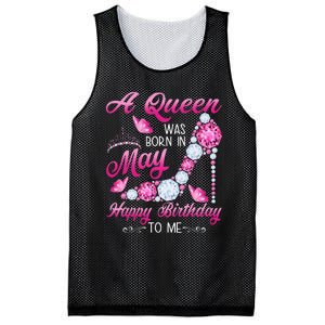 A Queen Was Born In May Birthday Costume For Wo Mesh Reversible Basketball Jersey Tank