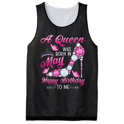 A Queen Was Born In May Birthday Costume For Wo Mesh Reversible Basketball Jersey Tank