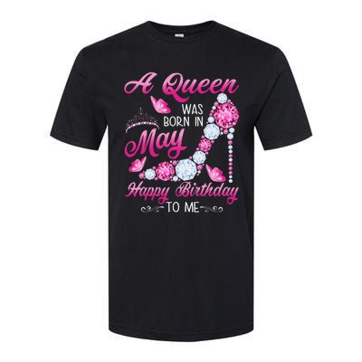 A Queen Was Born In May Birthday Costume For Wo Softstyle® CVC T-Shirt