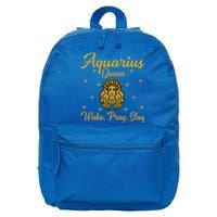 Aquarius Queen Wake Pray Slay Aquarius Birthday Great Gift 16 in Basic Backpack