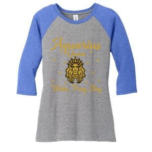 Aquarius Queen Wake Pray Slay Aquarius Birthday Great Gift Women's Tri-Blend 3/4-Sleeve Raglan Shirt