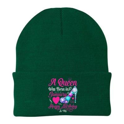 A Queen Was Born In January Happy Birthday Woman special Knit Cap Winter Beanie