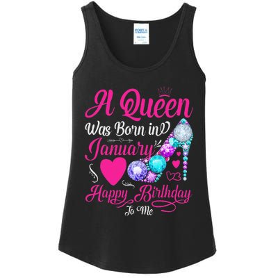 A Queen Was Born In January Happy Birthday Woman special Ladies Essential Tank