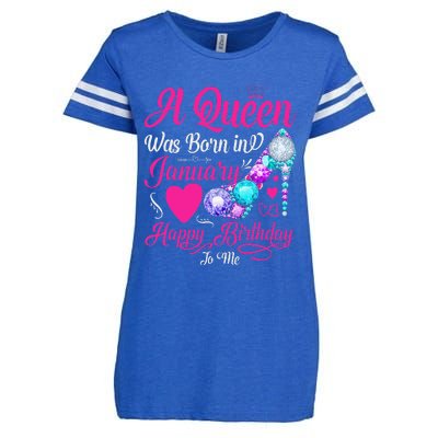 A Queen Was Born In January Happy Birthday Woman special Enza Ladies Jersey Football T-Shirt