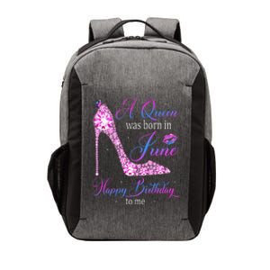 A Queen Was Born In June Happy Birthday To Me High Heel Vector Backpack