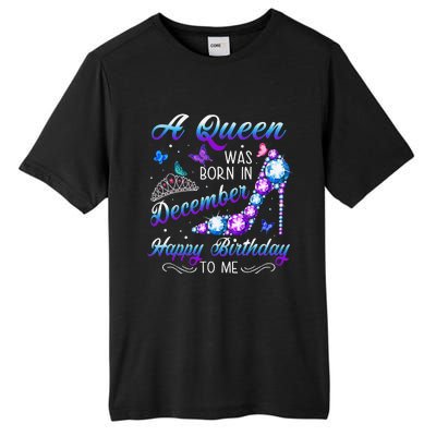 A queen was born in December Birthday Quote December Tall Fusion ChromaSoft Performance T-Shirt