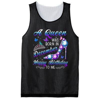 A queen was born in December Birthday Quote December Mesh Reversible Basketball Jersey Tank