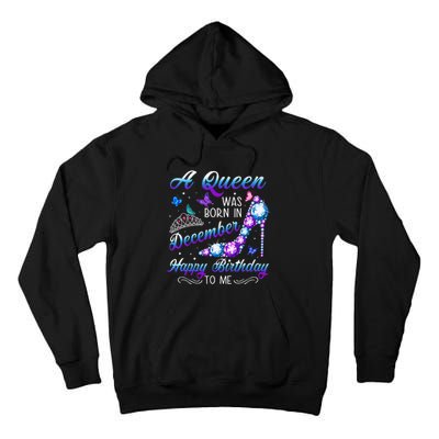 A queen was born in December Birthday Quote December Tall Hoodie