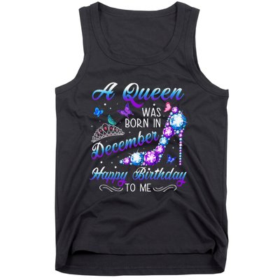 A queen was born in December Birthday Quote December Tank Top