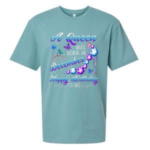 A queen was born in December Birthday Quote December Sueded Cloud Jersey T-Shirt