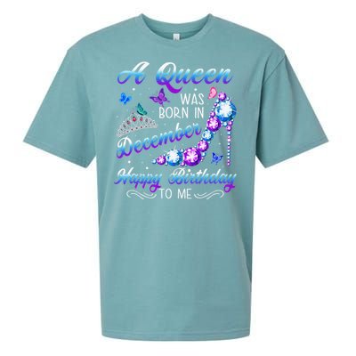 A queen was born in December Birthday Quote December Sueded Cloud Jersey T-Shirt