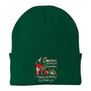 A Queen Was Born in December Birthday To Me Diamond Crown Knit Cap Winter Beanie