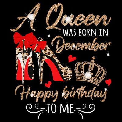 A Queen Was Born in December Birthday To Me Diamond Crown T-Shirt