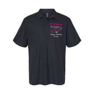 A Queen Was Born In October Birthday Gift For Wo Softstyle Adult Sport Polo