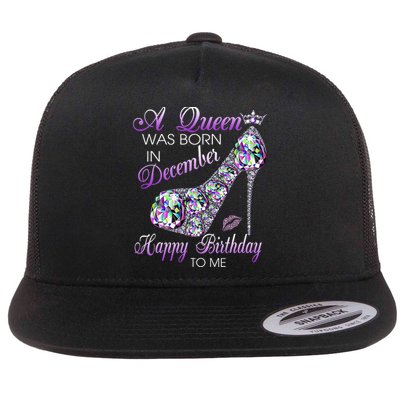 A Queen Was Born In December Diamond Happy Birthday To Me Flatbill Hat