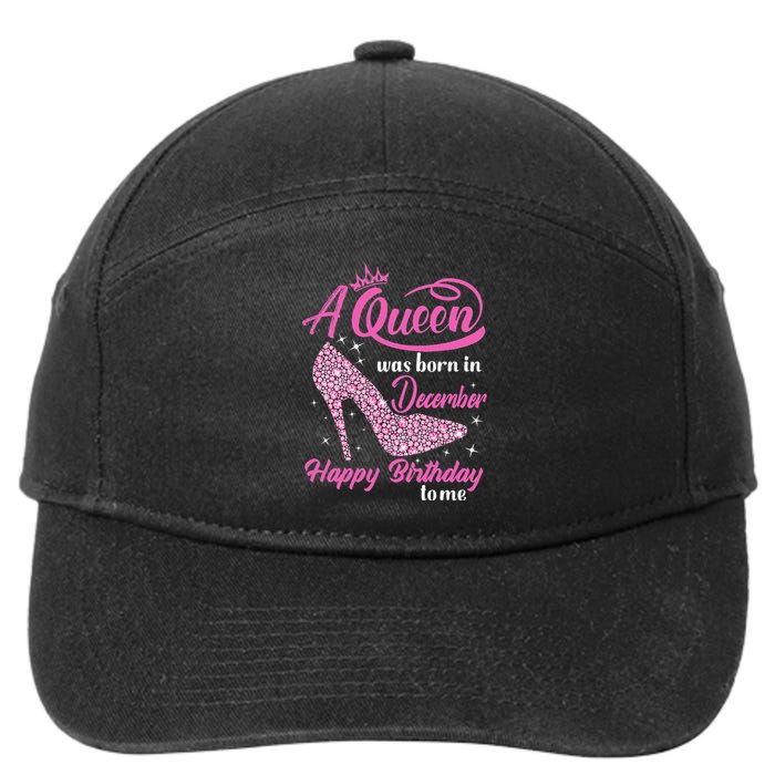 A Queen was Born In December Happy Birthday to me 7-Panel Snapback Hat