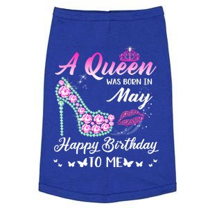 A Queen Was Born In May Cute Funny Happy Birthday Funny Gift Doggie Tank