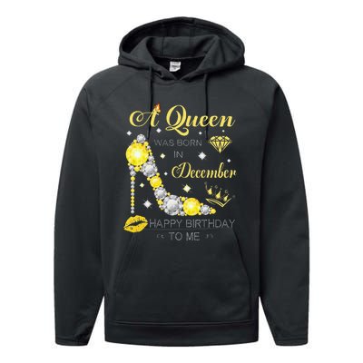 A Queen Was Born In December-Glitter Diamond--Shoes-Birthday Performance Fleece Hoodie