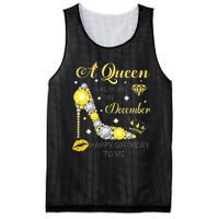 A Queen Was Born In December-Glitter Diamond--Shoes-Birthday Mesh Reversible Basketball Jersey Tank