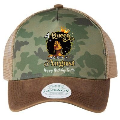 A Queen Was Born In August Black Birthday Afro Woman Legacy Tie Dye Trucker Hat