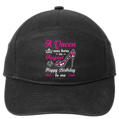 A Queen Was Born In August Birthday Shirts For Women 7-Panel Snapback Hat