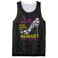 A Queen Was Born In August Happy Birthday To Me Mesh Reversible Basketball Jersey Tank