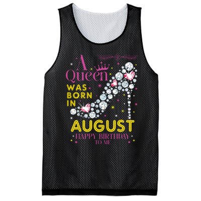 A Queen Was Born In August Happy Birthday To Me Mesh Reversible Basketball Jersey Tank