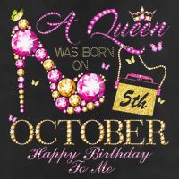 A Queen Was Born In October 5th Happy Birthday To Me 5 Cool Comfort Performance Bucket Hat
