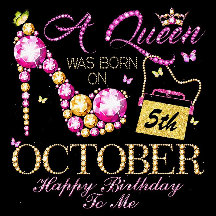 A Queen Was Born In October 5th Happy Birthday To Me 5 7-Panel Snapback Hat