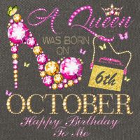 A Queen Was Born In October 6th Happy Birthday To Me 6 Cotton Canvas Backpack