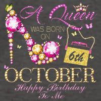A Queen Was Born In October 6th Happy Birthday To Me 6 Vector Backpack