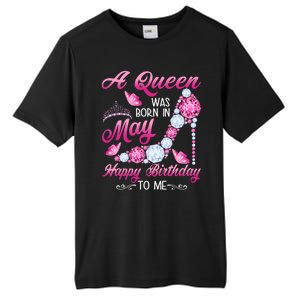 A Queen Was Born In May Birthday Costume For Women Tall Fusion ChromaSoft Performance T-Shirt