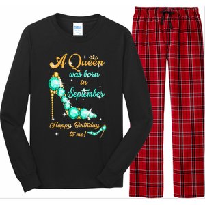 A Queen was Born In September Happy Birthday To Me Long Sleeve Pajama Set