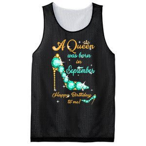 A Queen was Born In September Happy Birthday To Me Mesh Reversible Basketball Jersey Tank