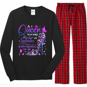 A Queen Was Born In September Happy Birthday To Me Long Sleeve Pajama Set