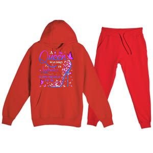 A Queen Was Born In September Happy Birthday To Me Premium Hooded Sweatsuit Set