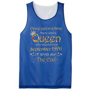 A Queen Was Born In September 1976 Gift Mesh Reversible Basketball Jersey Tank