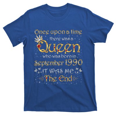 A Queen Was Born In September 1990 Cute Gift T-Shirt