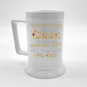 A Queen Was Born In September 1997 Funny Gift Beer Stein