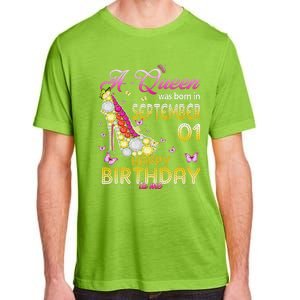 A Queen Was Born In September 1st Happy Birthday To Me 1 Adult ChromaSoft Performance T-Shirt